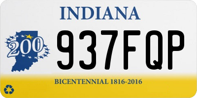 IN license plate 937FQP