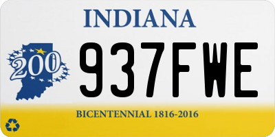 IN license plate 937FWE