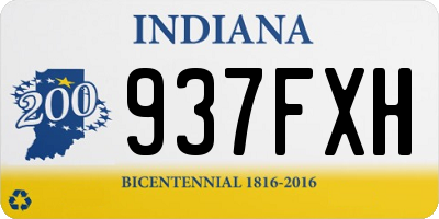 IN license plate 937FXH