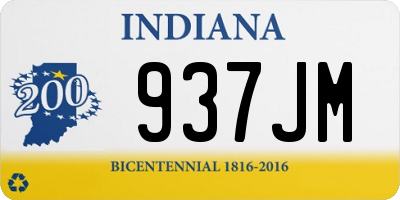 IN license plate 937JM
