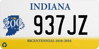 IN license plate 937JZ