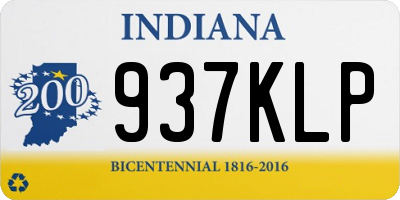IN license plate 937KLP