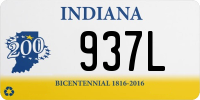 IN license plate 937L