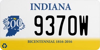 IN license plate 937OW