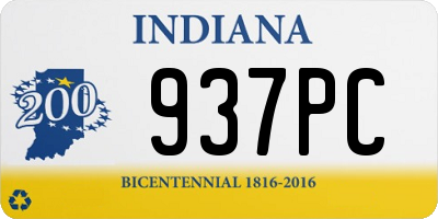 IN license plate 937PC