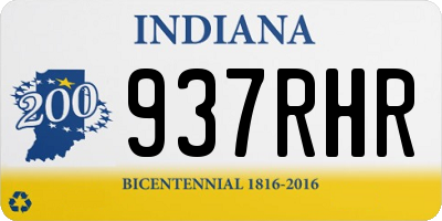 IN license plate 937RHR