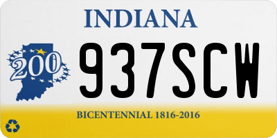 IN license plate 937SCW
