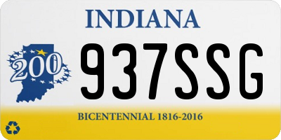 IN license plate 937SSG