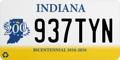IN license plate 937TYN