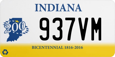 IN license plate 937VM