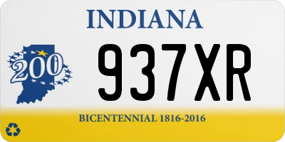 IN license plate 937XR