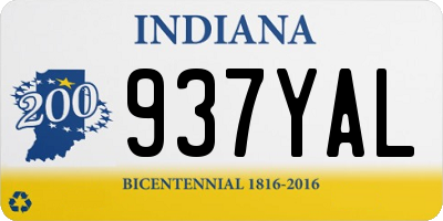 IN license plate 937YAL