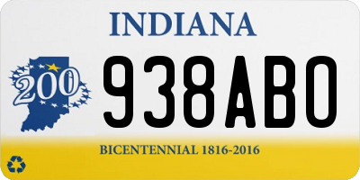 IN license plate 938ABO