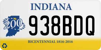 IN license plate 938BDQ