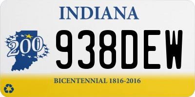 IN license plate 938DEW