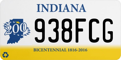 IN license plate 938FCG
