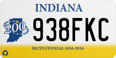 IN license plate 938FKC