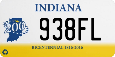 IN license plate 938FL
