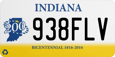 IN license plate 938FLV