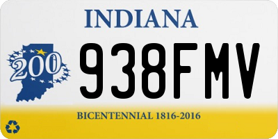 IN license plate 938FMV