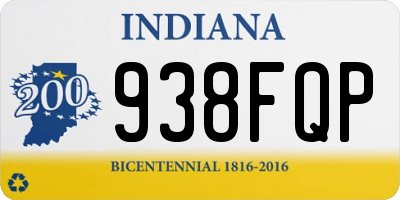 IN license plate 938FQP
