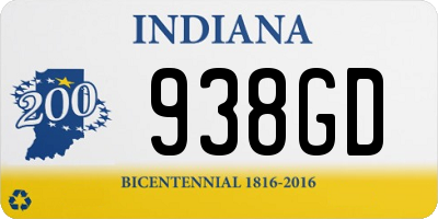 IN license plate 938GD