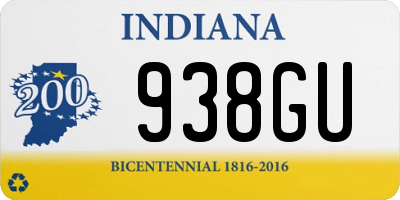 IN license plate 938GU