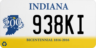IN license plate 938KI