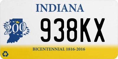 IN license plate 938KX