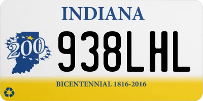IN license plate 938LHL