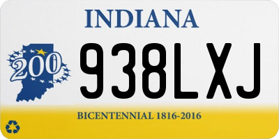 IN license plate 938LXJ
