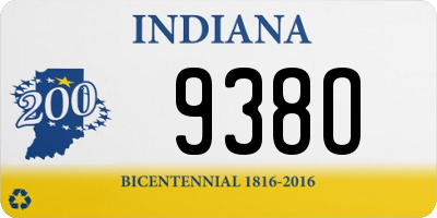 IN license plate 938O