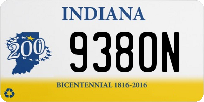 IN license plate 938ON