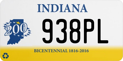 IN license plate 938PL