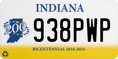 IN license plate 938PWP