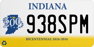 IN license plate 938SPM