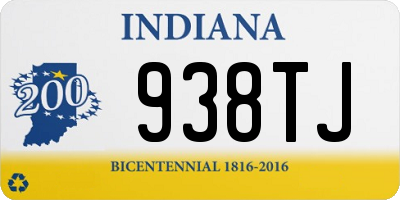 IN license plate 938TJ