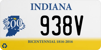 IN license plate 938V