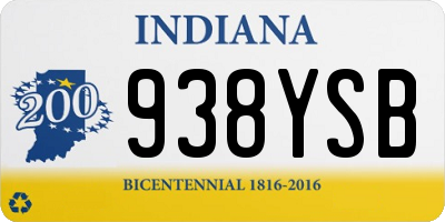 IN license plate 938YSB