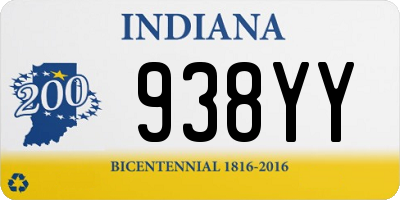 IN license plate 938YY