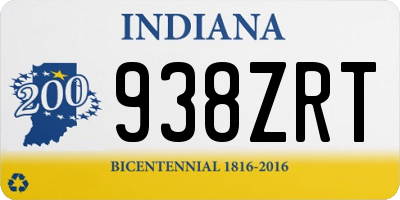 IN license plate 938ZRT