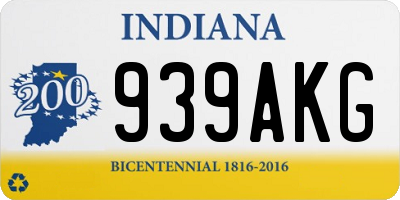 IN license plate 939AKG