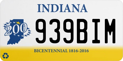 IN license plate 939BIM