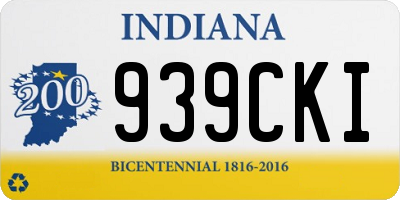 IN license plate 939CKI
