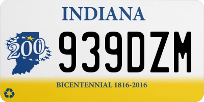 IN license plate 939DZM