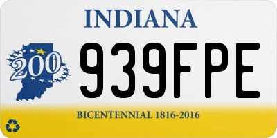 IN license plate 939FPE