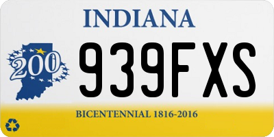 IN license plate 939FXS