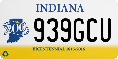 IN license plate 939GCU