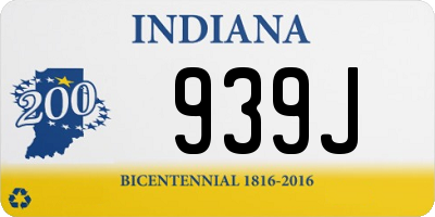 IN license plate 939J