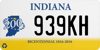 IN license plate 939KH